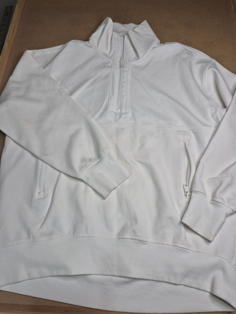 Old Navy White Lightweight Half-Zip Shirt Jacket